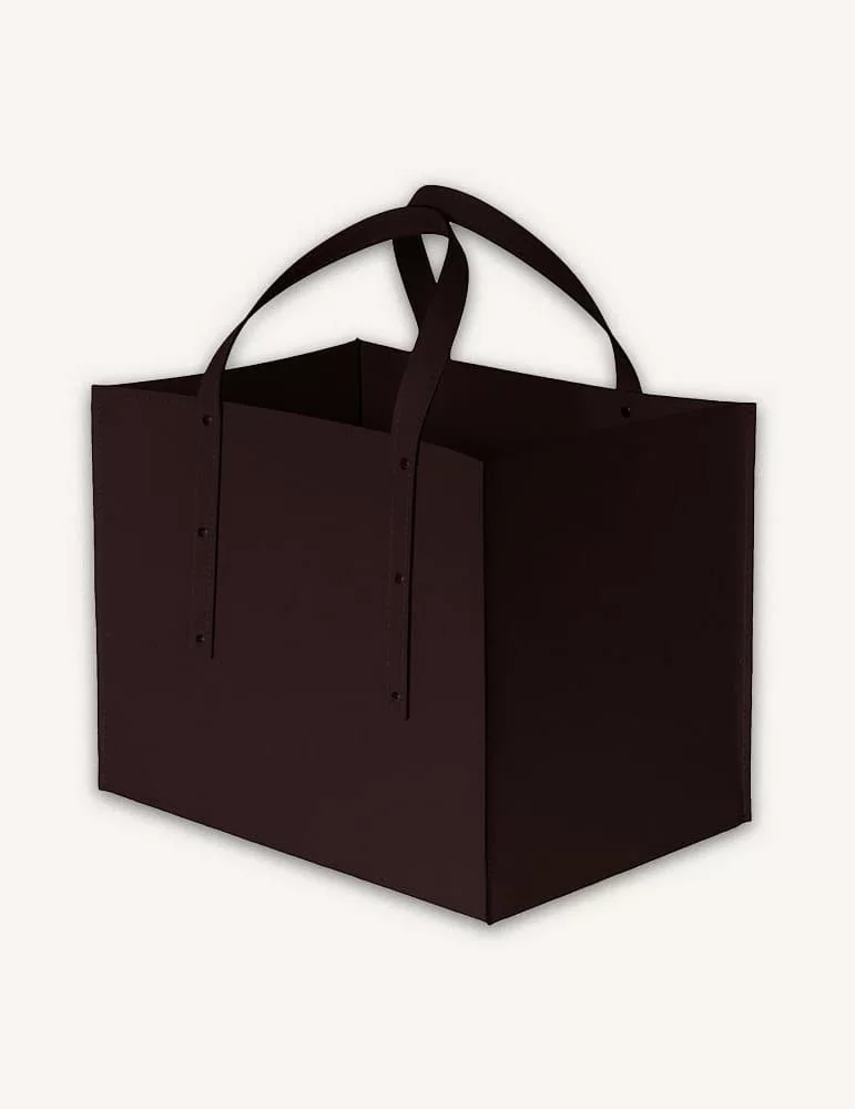 Porte-bois en cuir Maneghe de Limac Design