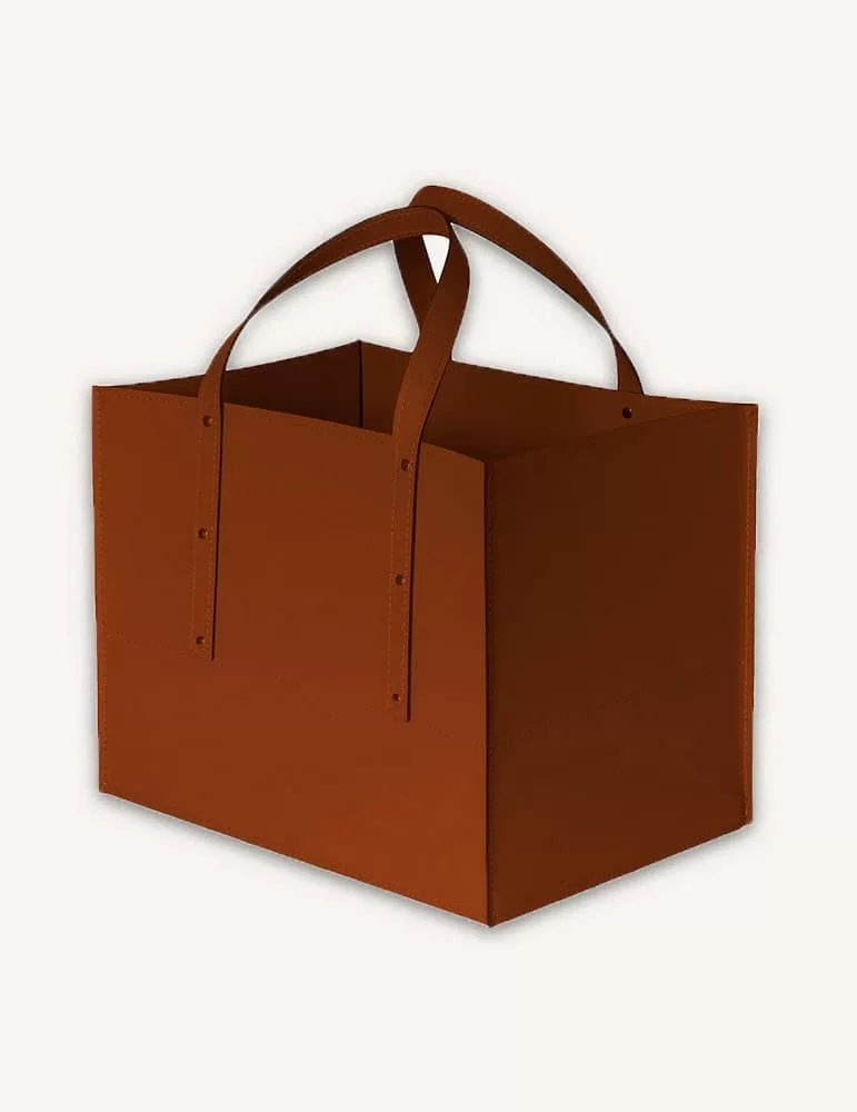 Porte-bois en cuir Maneghe de Limac Design Porte-bois en cuir Maneghe de Limac Design