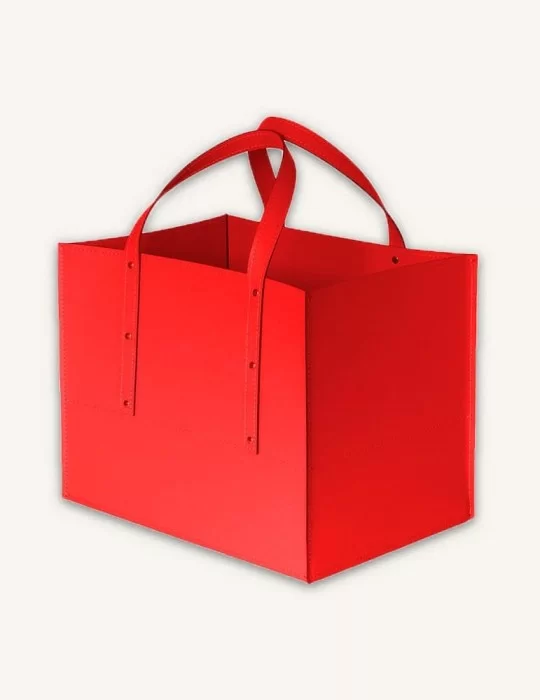 Porte-bois en cuir Maneghe de Limac Design