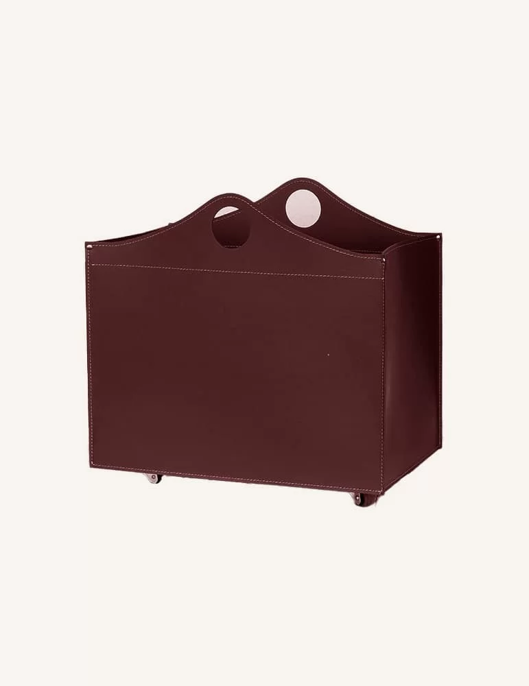 Porte-bois en cuir Woodbag de Limac Design