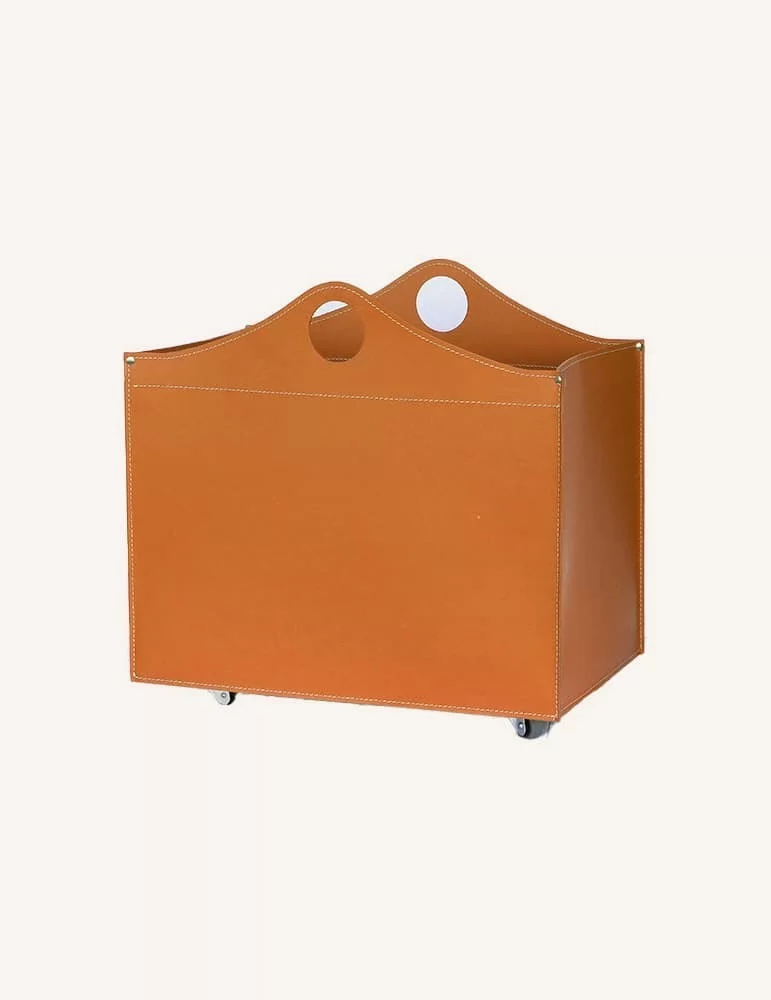 Porte-bois en cuir Woodbag de Limac Design