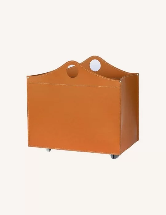 Porte-bois en cuir Woodbag de Limac Design