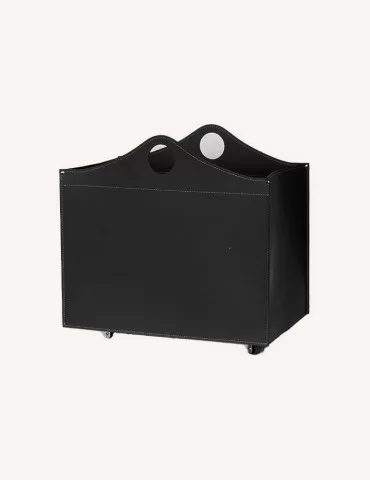 Porte-bois en cuir Woodbag de Limac Design 2