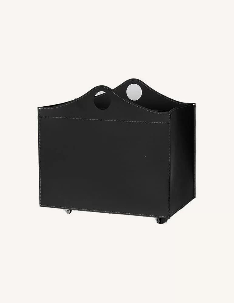 Porte-bois en cuir Woodbag de Limac Design