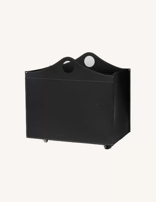 Porte-bois en cuir Woodbag de Limac Design