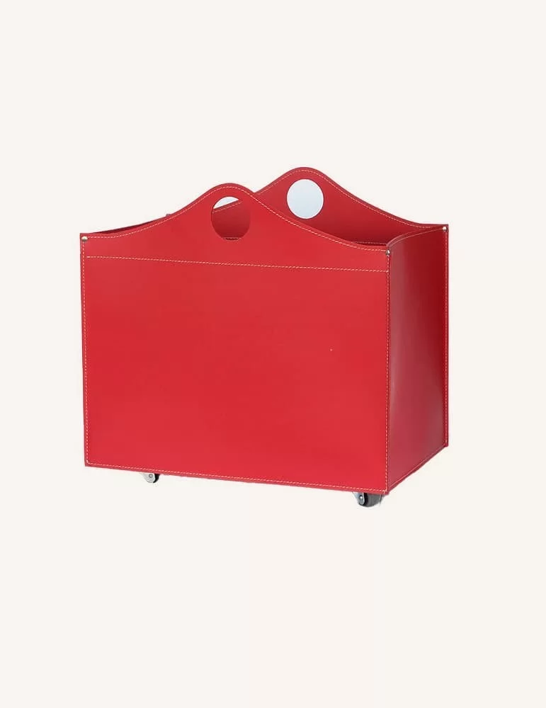 Porte-bois en cuir Woodbag de Limac Design