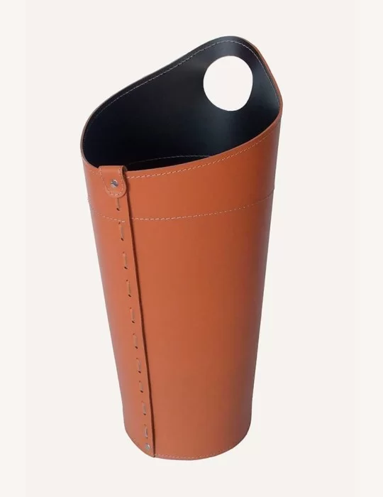 Porte-outils cheminée en cuir Nidac de Limac Design