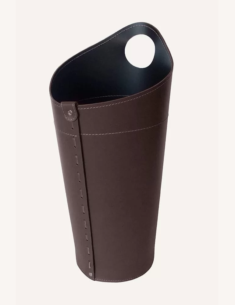 Porte-outils cheminée en cuir Nidac de Limac Design