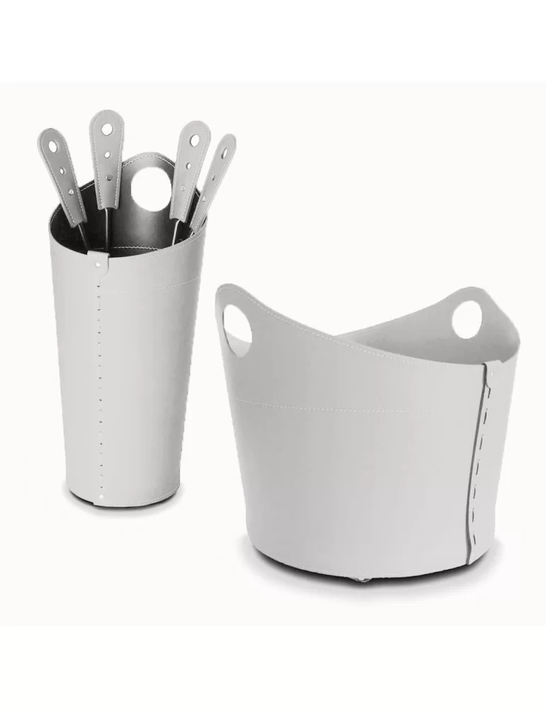 Pack cheminée en cuir Nicad, de Limac Design