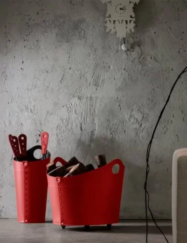Pack cheminée en cuir Nicad, de Limac Design 2
