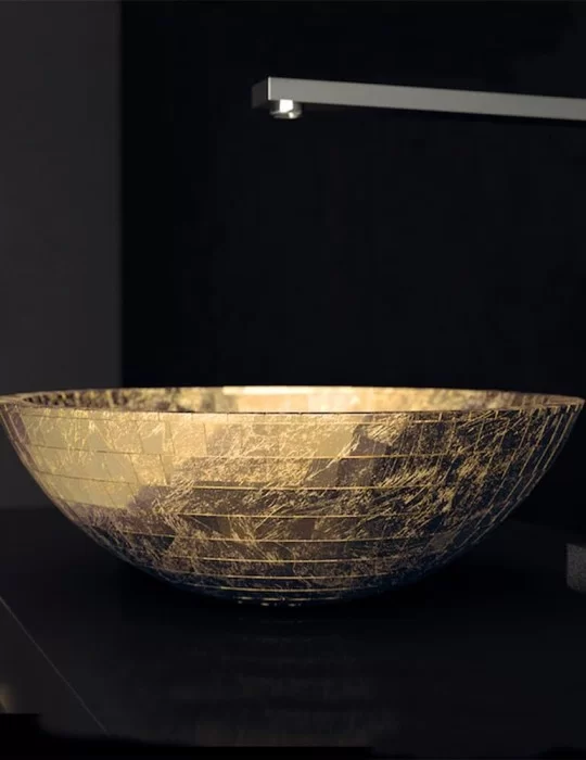 Vasque à poser Mosaic OR de Glass Design en Teknoform®