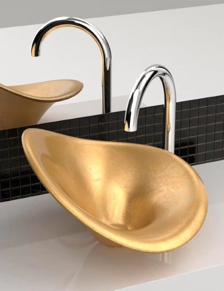 Vasque à poser FLOwer OR de Glass Design en Pert®