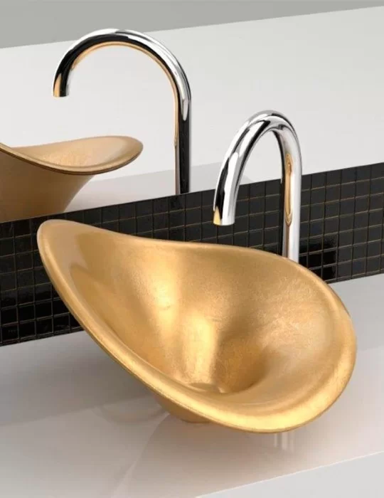 Vasque à poser FLOwer OR de Glass Design en Pert®