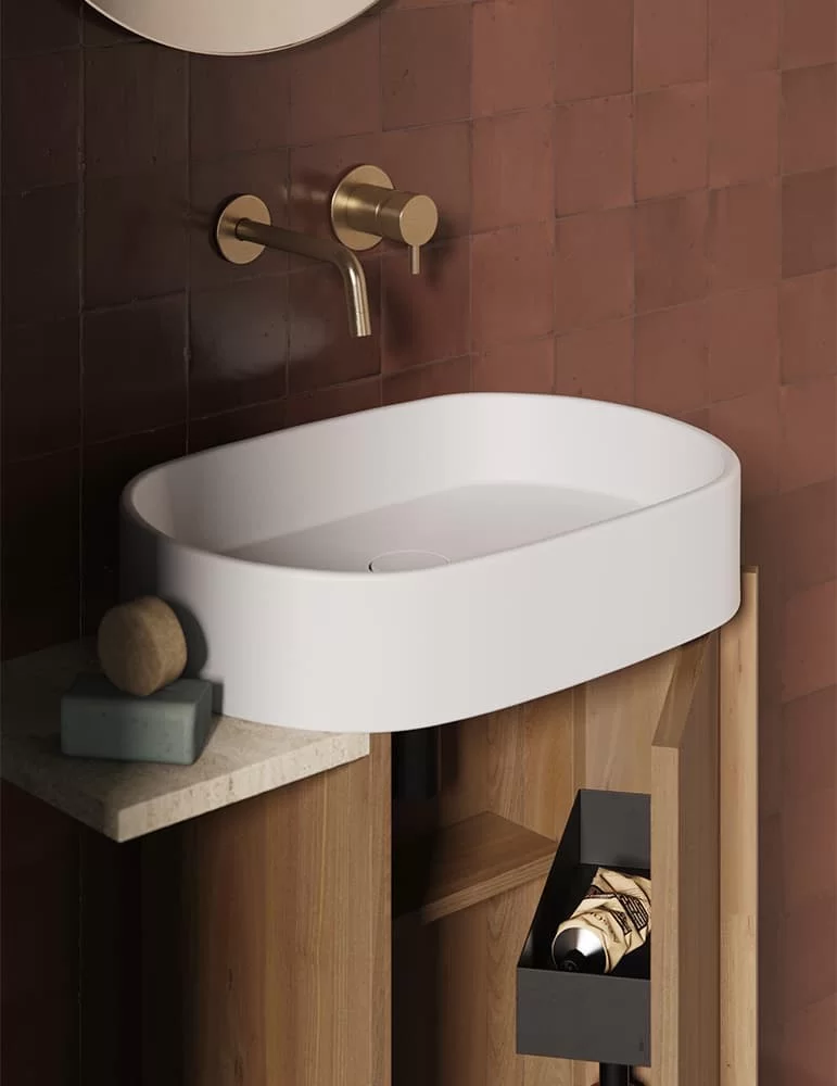 Lave-mains avec rangement Beam, de Ex.t Design