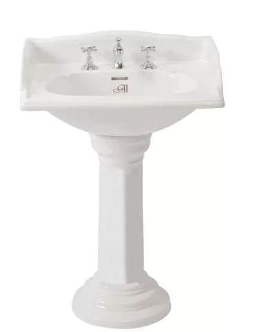 Lavabo colonne vintage en céramique Victorian, de Gentry Home 2