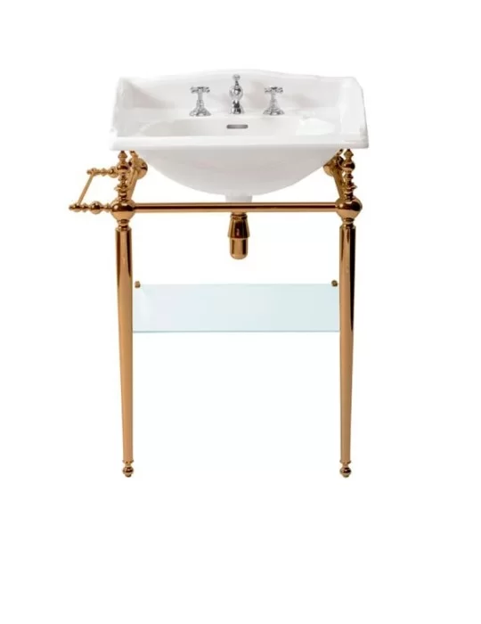 Lavabo console vintage en céramique New Victorian, de Gentry Home