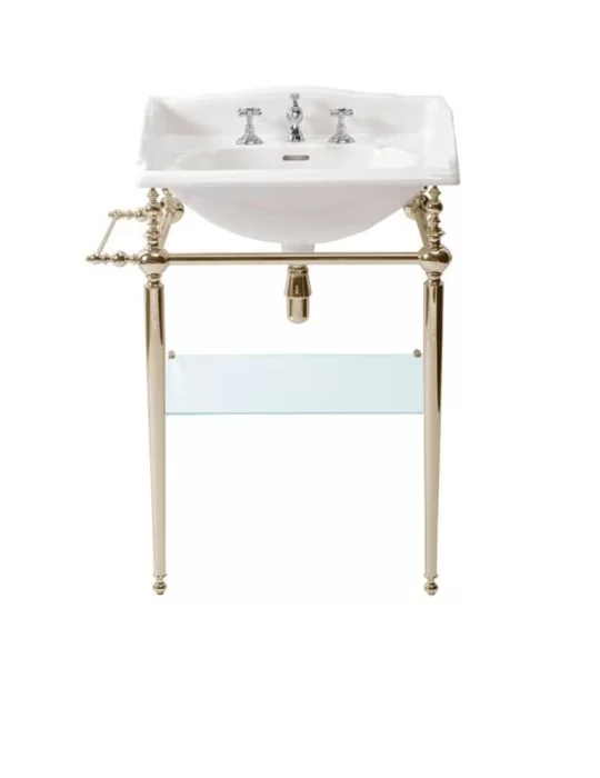 Lavabo console vintage en céramique New Victorian, de Gentry Home
