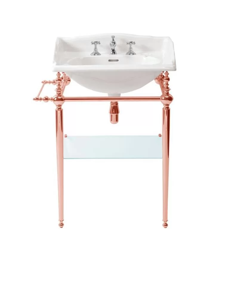 Lavabo console vintage en céramique New Victorian, de Gentry Home