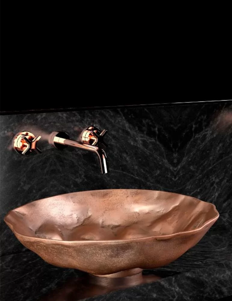 Vasque à poser Reverse, de Glass Design en Alumix®