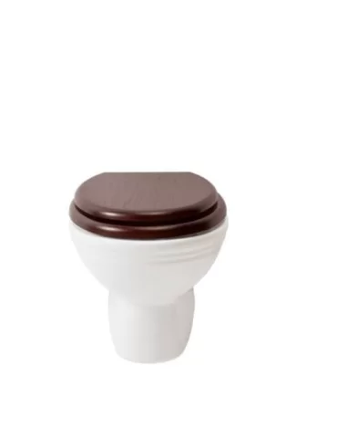 WC suspendu en céramique blanche Balasani, de Gentry Home 2