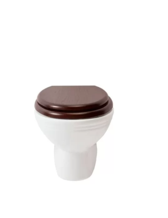 WC suspendu en céramique blanche Balasani, de Gentry Home