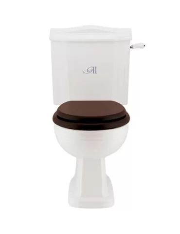 WC monobloc en céramique blanche Balasani, de Gentry Home 2
