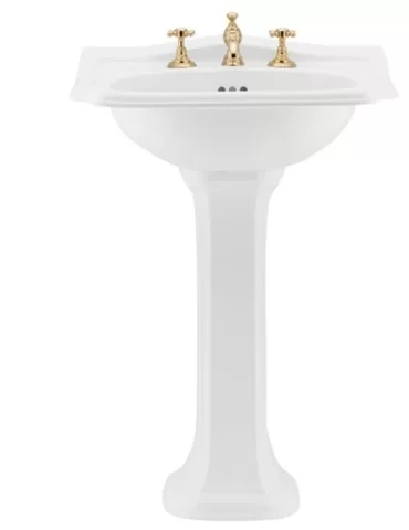 Lavabo colonne vintage en céramique Balasani, de Gentry Home 2