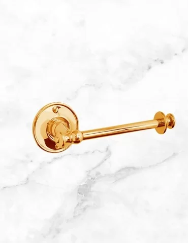 Porte-rouleau Kent en laiton massif, de Gentry Home. 2