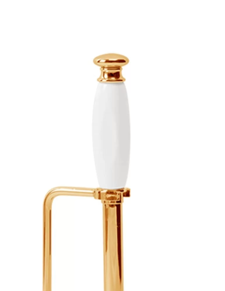 Pot à balai en céramique et en laiton massif Queen, de Gentry Home.