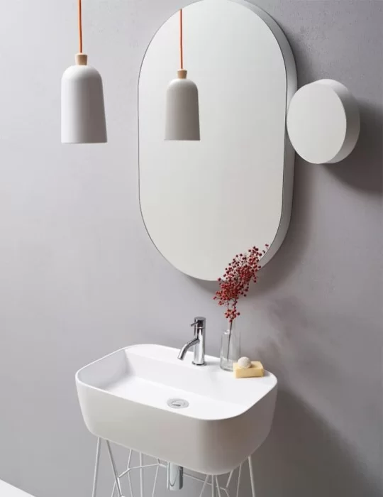 Miroir oval Gravity de Samuel Wilkinson pour Ex-t Design