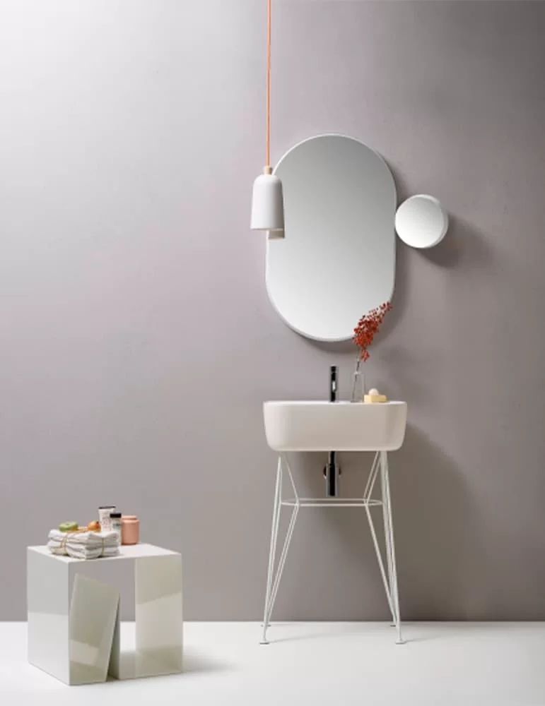 Miroir oval Gravity de Samuel Wilkinson pour Ex-t Design