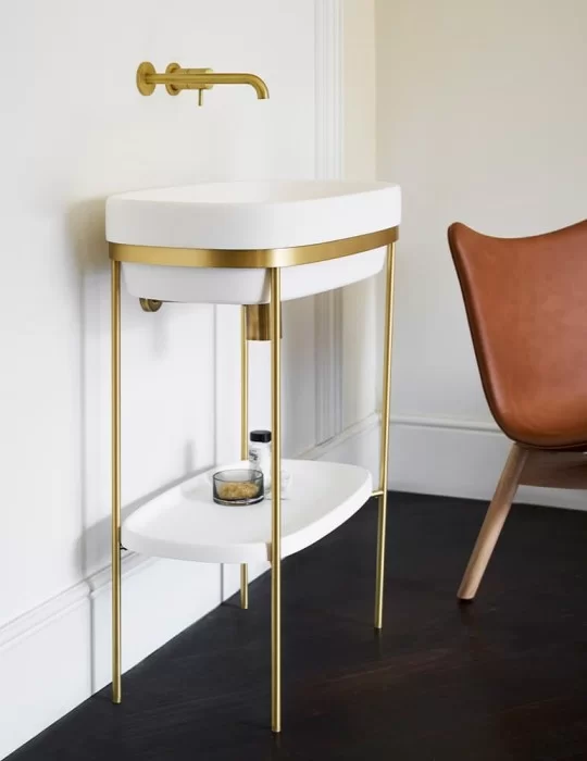 Lavabo console Ribbon en LivingTec® blanc mat, de Ex.t Design
