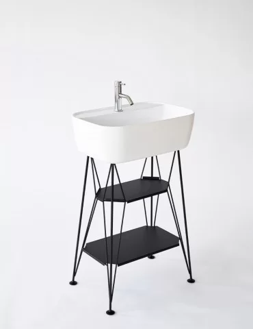 Lavabo console Gus en céramique blanche, d'Ex.t Design 2