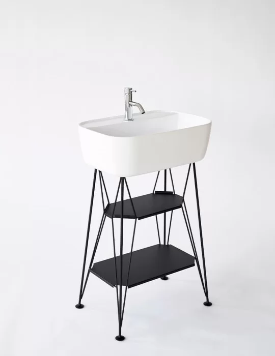 Lavabo console Gus en céramique blanche, d'Ex.t Design