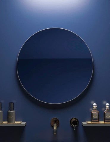 Miroir rond haut de gamme Metal by Glass Design