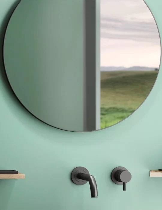 Miroir rond haut de gamme Metal by Glass Design