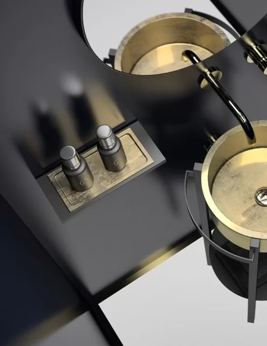 Etagère avec plateau porte-objets Aria Uno, de Glass Design