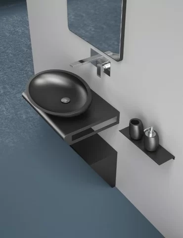 Meuble salle de bain en inox ZERO, Contemporain de Glass Design 2