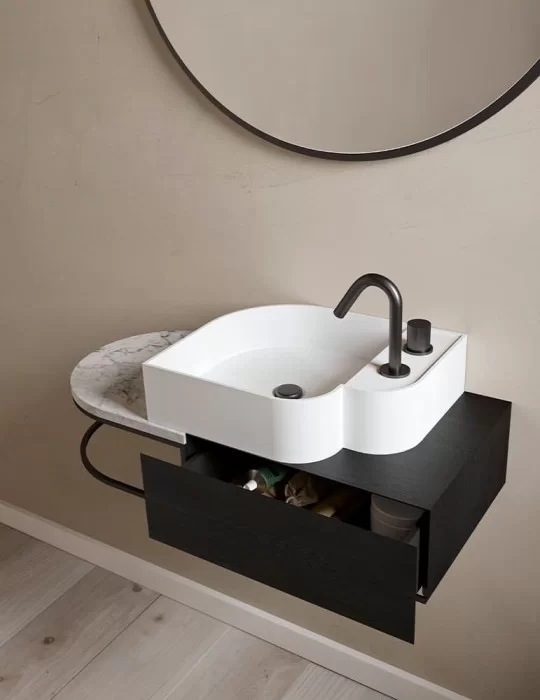 Meuble lavabo à suspendre Nouveau L83 cm., d'Ex.t Design