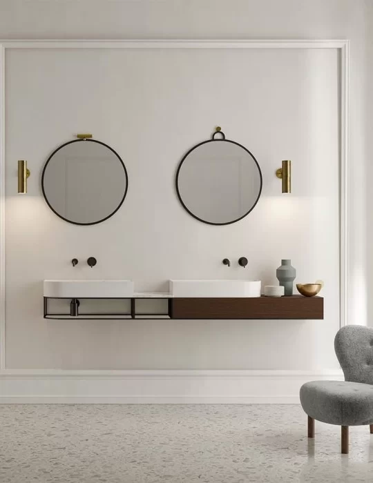 Meuble de salle de bain design Nouveau L215 cm., d'Ex.t Design Meuble de salle de bain design Nouveau L215 cm., d'Ex.t Design