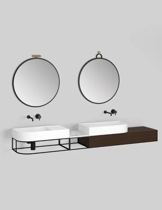 Meuble de salle de bain design Nouveau L215 cm., d'Ex.t Design