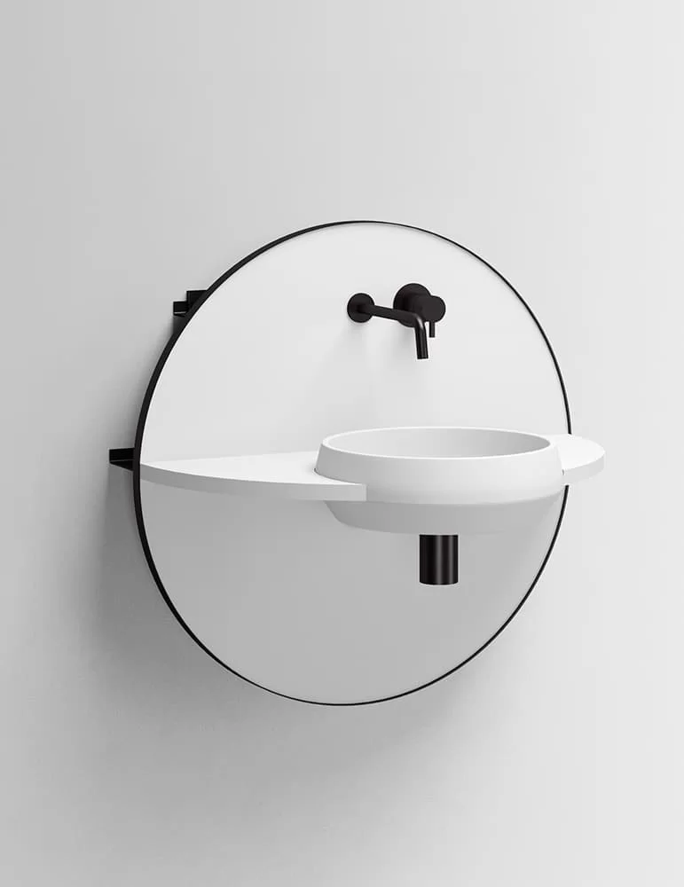 Meuble salle de bain minimaliste Arco S Design by Mut pour Ex-t Design