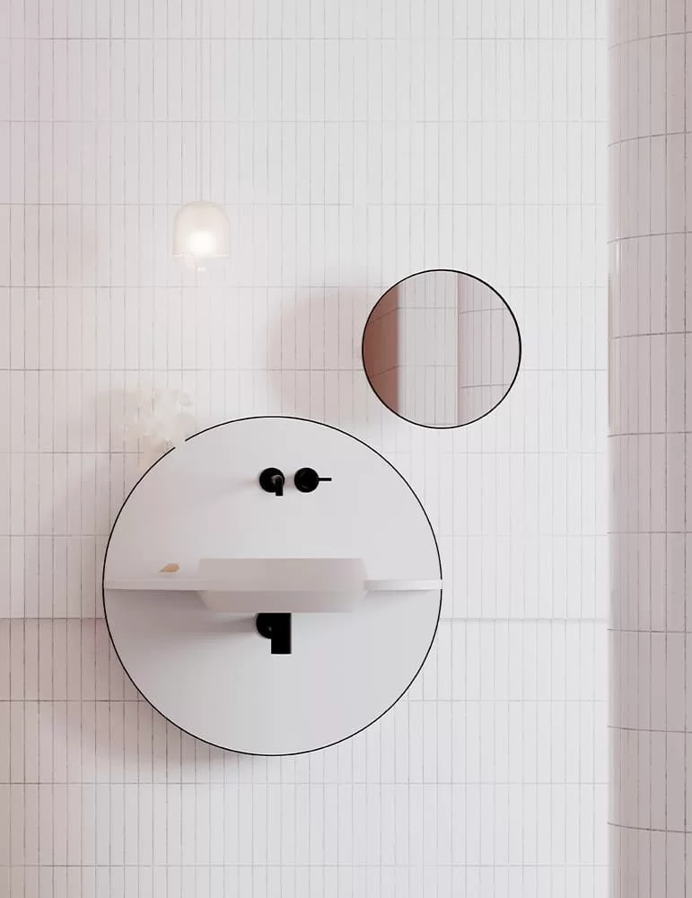 Miroir rond ARCO S. Design by Mut pour Ex.t