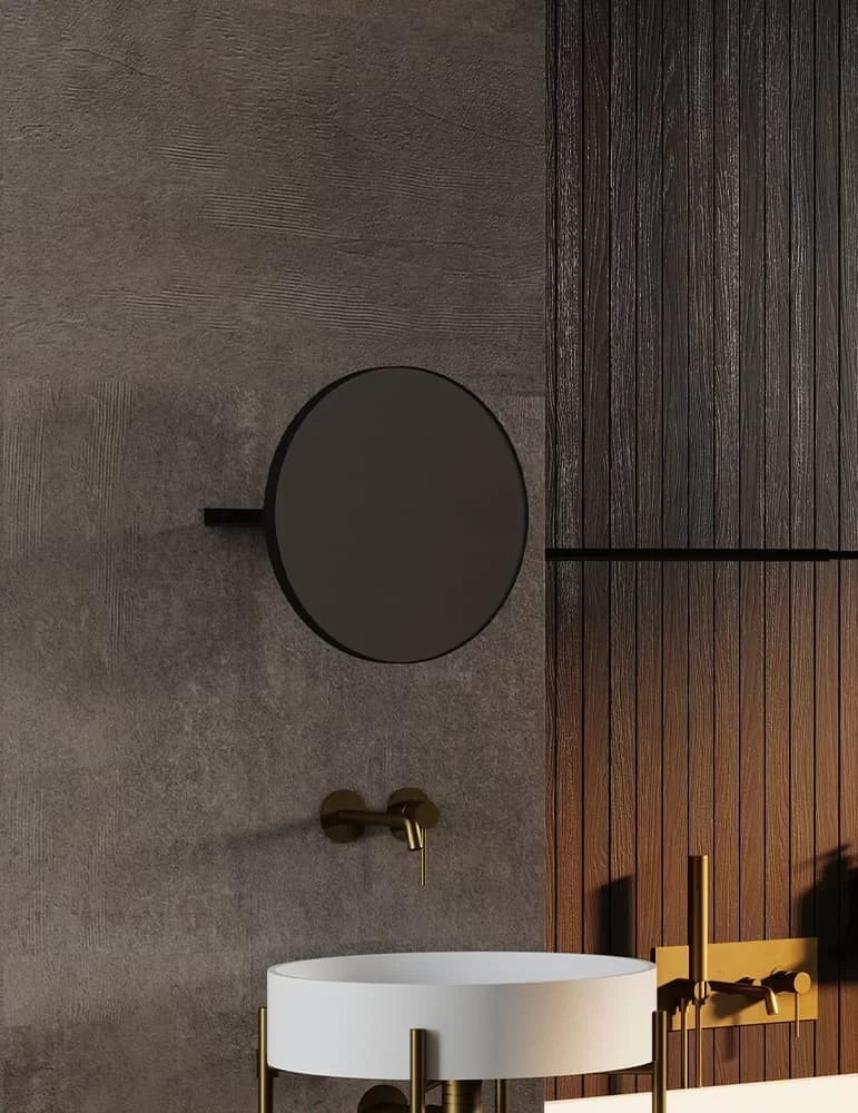 Miroir rond ARCO S. Design by Mut pour Ex.t