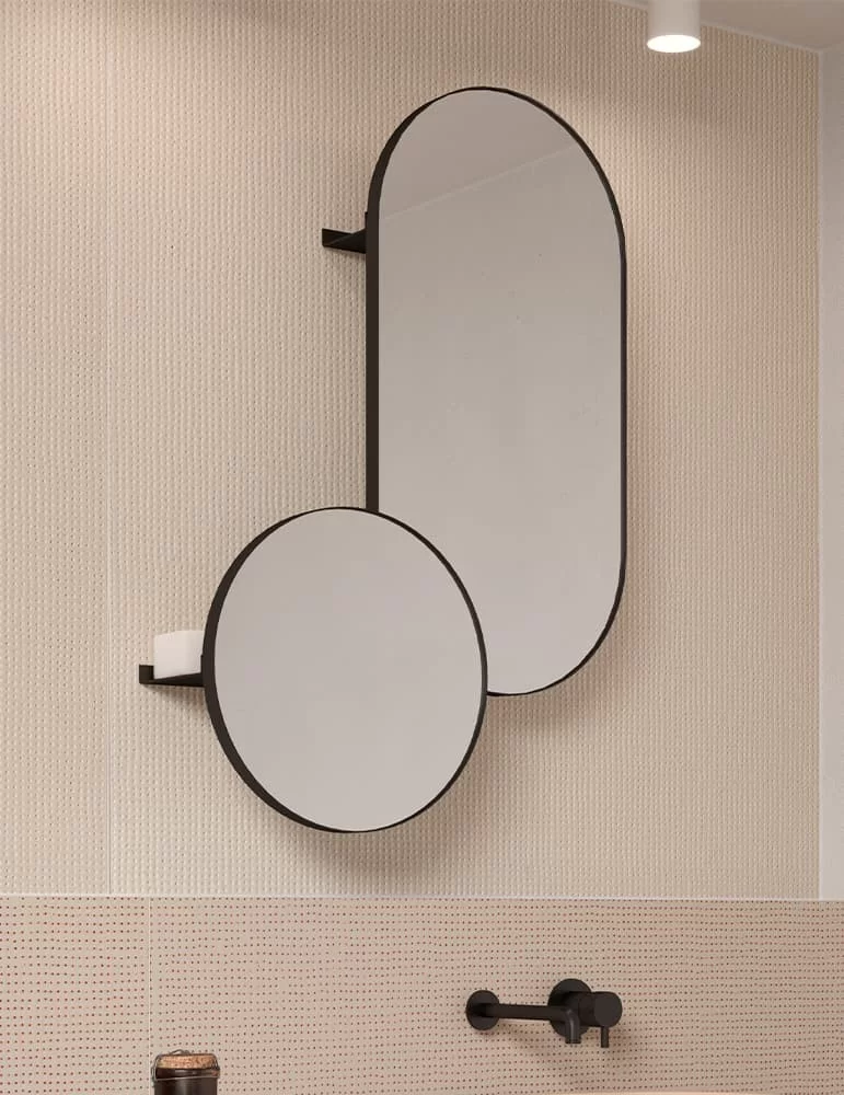 Miroir rond ARCO S. Design by Mut pour Ex.t