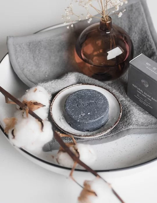 Barre de savon naturel granite Nordic Forest, de Luin Living