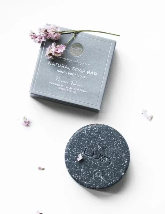 Barre de savon naturel granite Nordic Forest, de Luin Living Barre de savon naturel granite Nordic Forest, de Luin Living