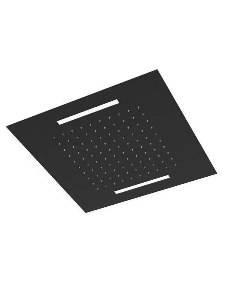 Tête de douche ciel de pluie et chromothérapie de Treemme. 50 x 50