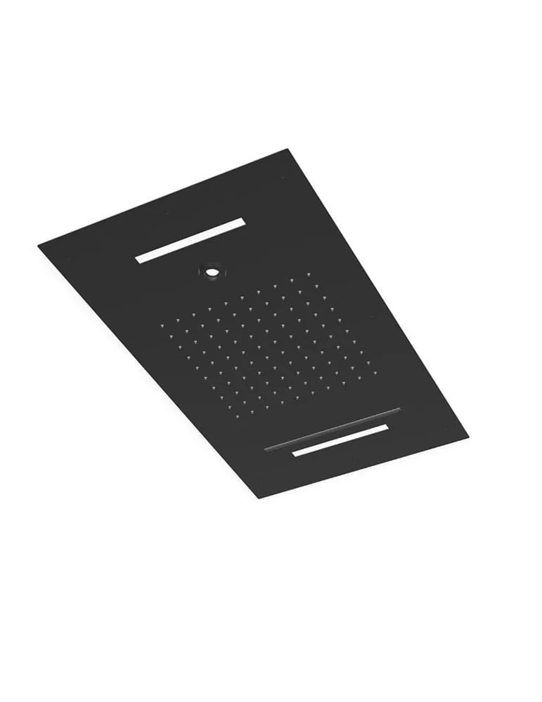 Tête de douche avec ciel de pluie, cascade, chromothérapie et jet. 3M