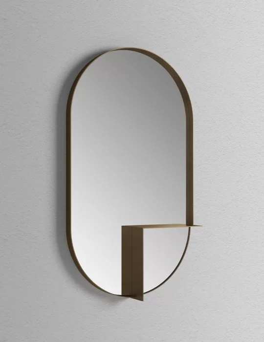 Miroir oval avec étagère Nouveau de Bernhardt & Vella pour Ex-t Design